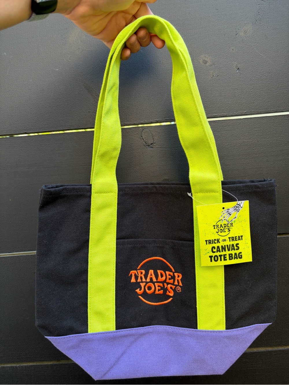 Trader Joe’s Trick-or-Treat Mini Canvas Tote Bag Halloween NWT